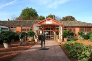 The sun drenched entrance to Le Saint-James in Brodeaux